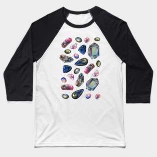 Colorful vibrant gemstones - Crystals splendor Baseball T-Shirt